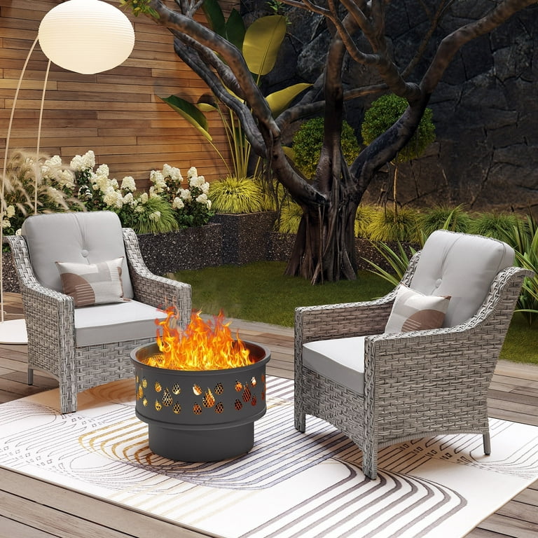 Ovios Pieces Outdoor Patio Furniture Wicker Conversation Set