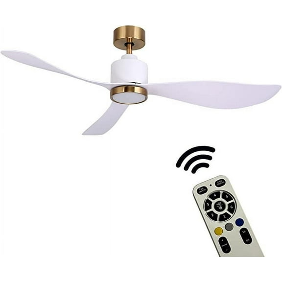 Ovios 52 Inch Smart Ceiling Fan with Lights Remote Control Modern Indoor & Outdoor Ceiling Fan with 6 Speeds & Reversible Motor 35dB