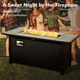 thumbnail image 1 of Ovios 54 Inch Propane Fire Pit CSA-Listed Outdoor Fire Pit Table, 50,000 BTU Steel Gas Fire Pits for Outside with Lid and Lava Rock on Patio Deck Garden Backyard, 1 of 6