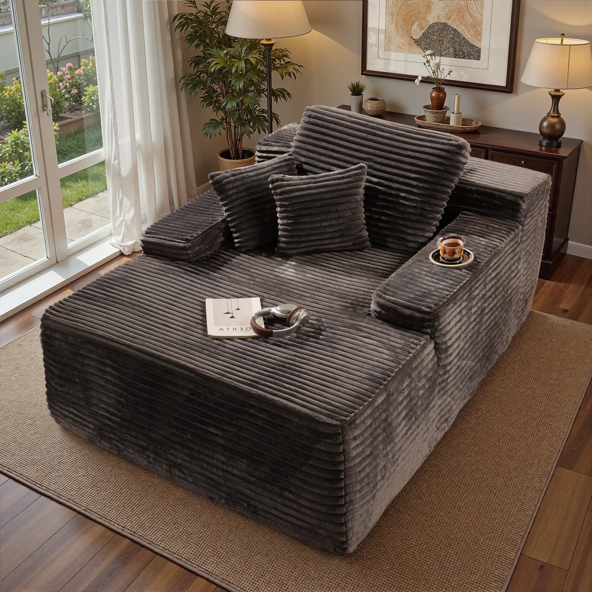 Simple Narrow Chaise Longue 36