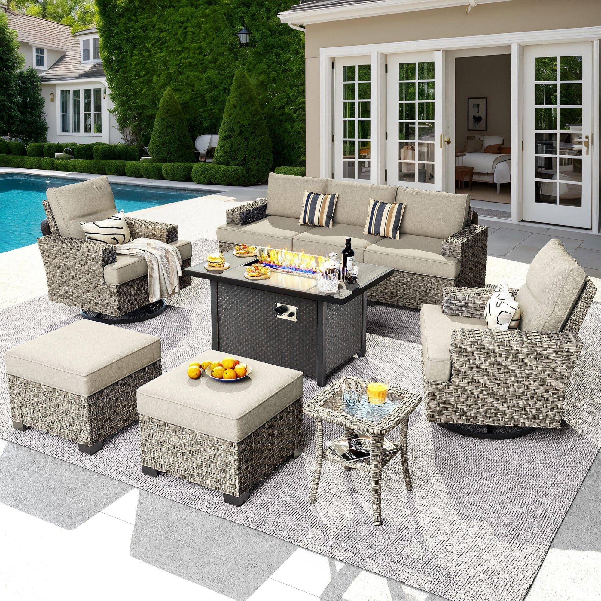 Bench Patio Furniture Loveseat And Chairs Outdoor Storage Bench