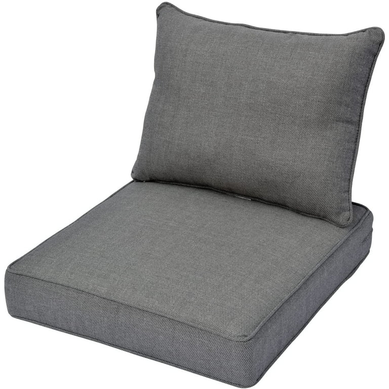 Seat Cushion with 4 Bottom, 2 Back - Black
