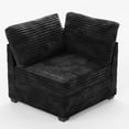 thumbnail image 1 of Ovios Corner Chair for Sectional Sofa Modern Plush Corduroy Arm Chair for Living Room, Black, 1 of 6