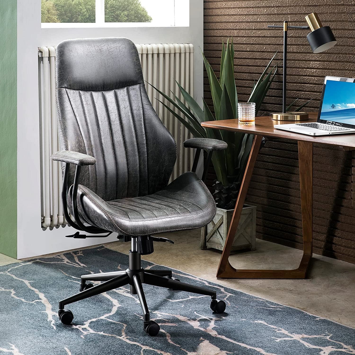 Ovios Ergonomic Home Office Chair Lumbar Support High Back Computer Chair Rolling Swivel Task Chairs with Wheels