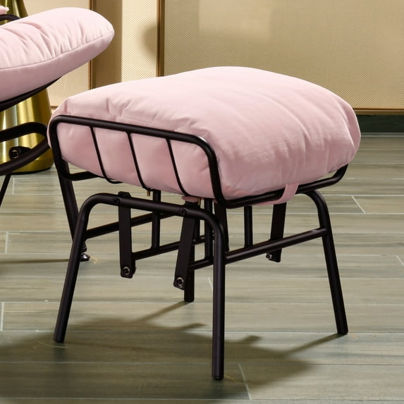 Ovios Furniture Indoor Ottoman of Accent Chair Comfy Glider Rocking Chair Footrest for Living Room / Bedroom