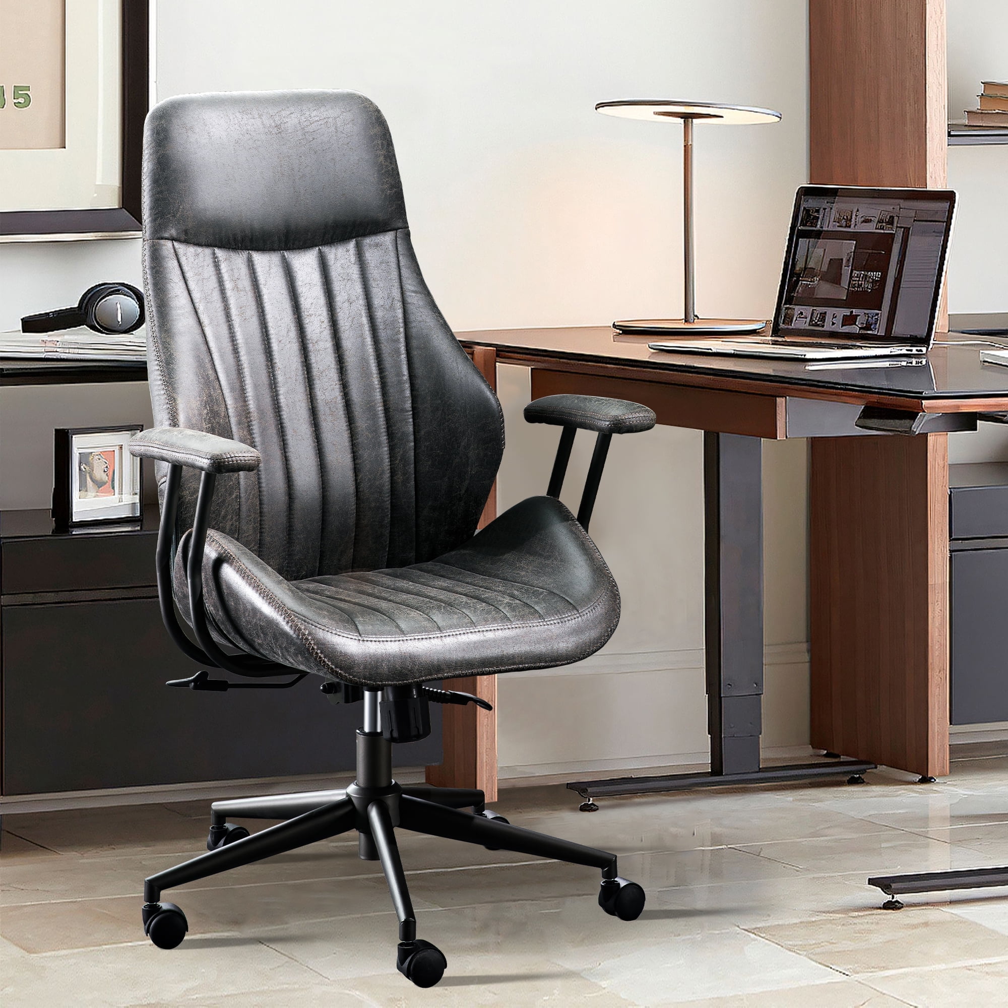 Ovios High Back Office Chair Ergonomic Height Adjustable Home Computer ...