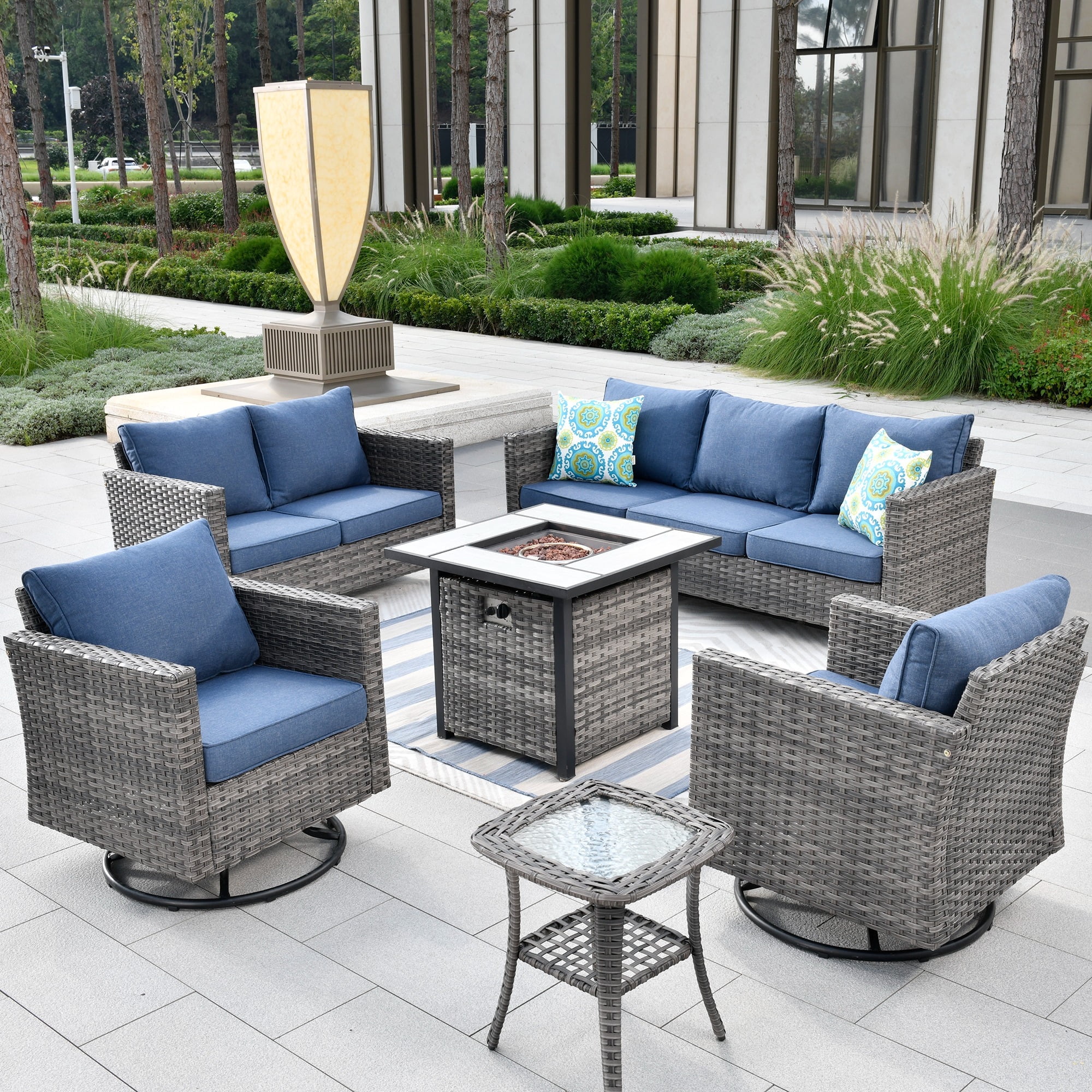 Better Homes Gardens Ravenbrooke 4 Piece Outdoor Wicker Swivel