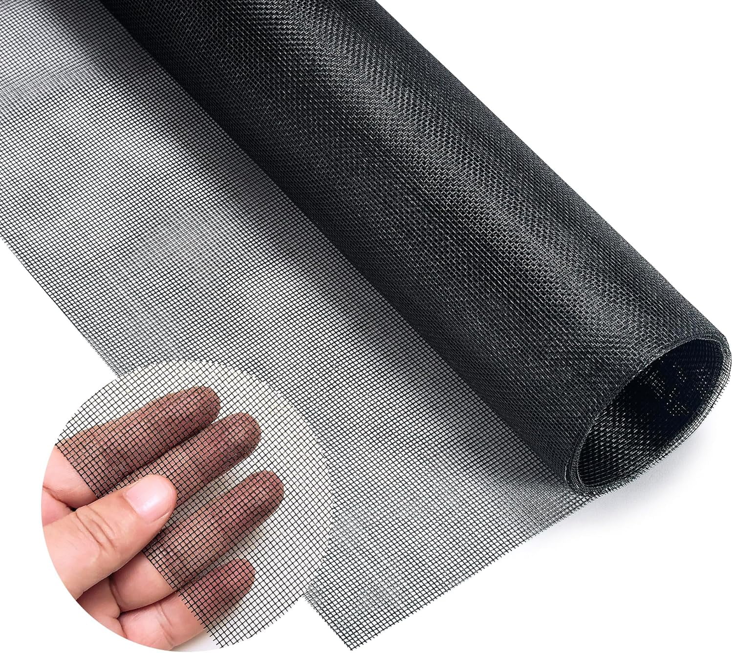 Oviseen Insect Mesh, Fiberglass Window Screen Mesh 47 X 98 Inches Fly Screen Adjustable Mesh