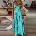 thumbnail image 1 of Ovticza Beach Dresses for Women 2023 Trendy Spaghetti Strap Floral Women Maxi Dress V Neck a Line Prom Dresses Long Swing Boho Dress Summer Casual Beach Holiday Sundress Sky Blue XXL, 1 of 5
