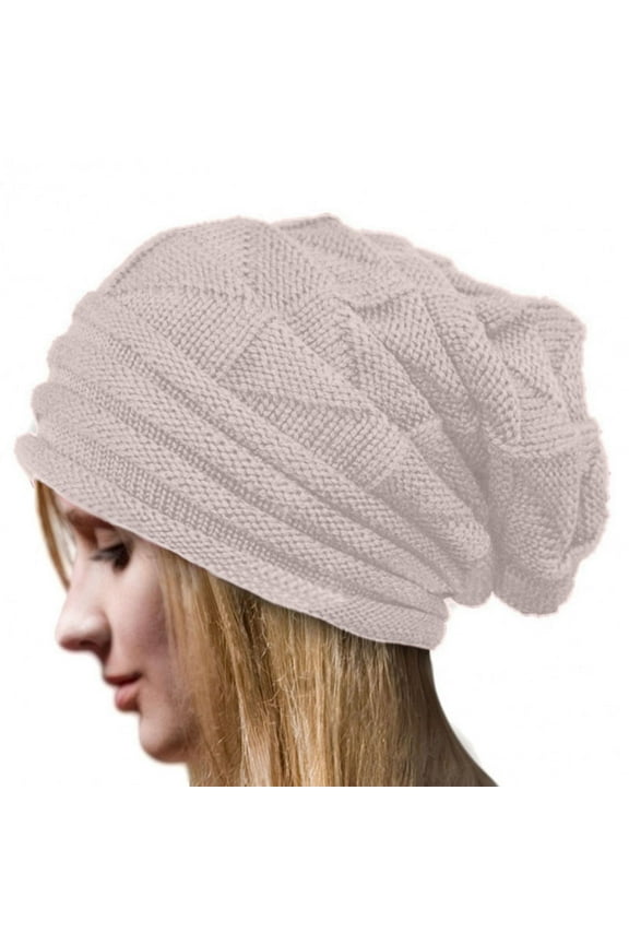 Beanies Women Satin Lined Beanie Winter Hats for Women Silk Lined Slouchy Beanie for Winter Warm Knit Beanie Hat Beige One Size