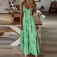 thumbnail image 1 of Ovticza Dresses for Women 2023 Casual V Neck Floral Womens Maxi Dresses Plus Size a Line Swing Long Summer Dress Spaghetti Strap Plus Size Sundresses Green 4X, 1 of 5