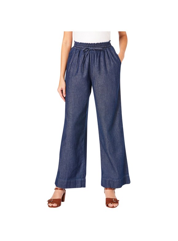 ochna long wide leg pocket pant w/ elastic