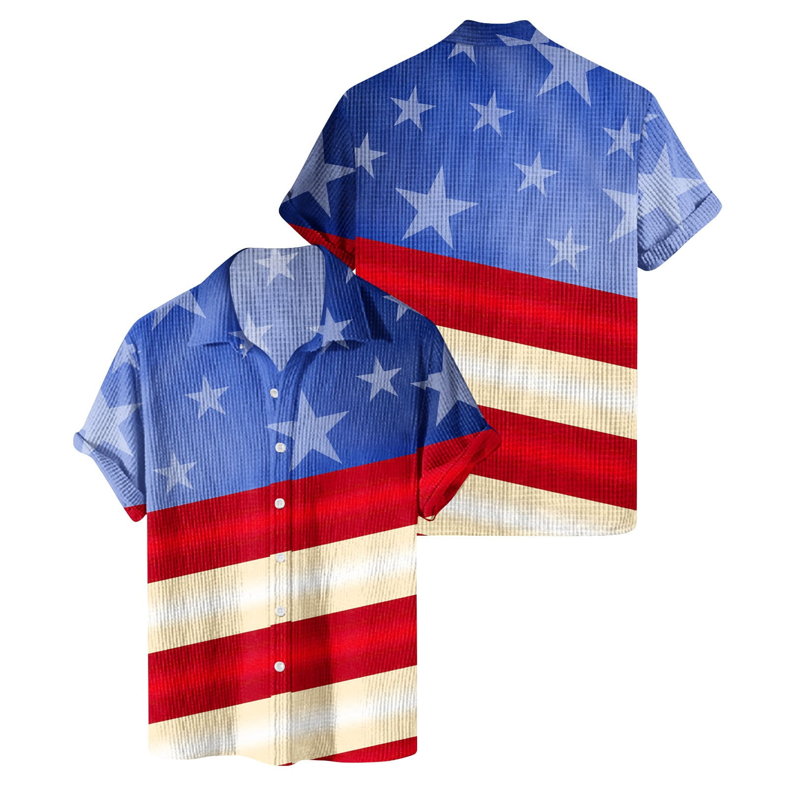 Ovticza Men's 4th of July Shirts American Flag Patriotic Shirts Short ...