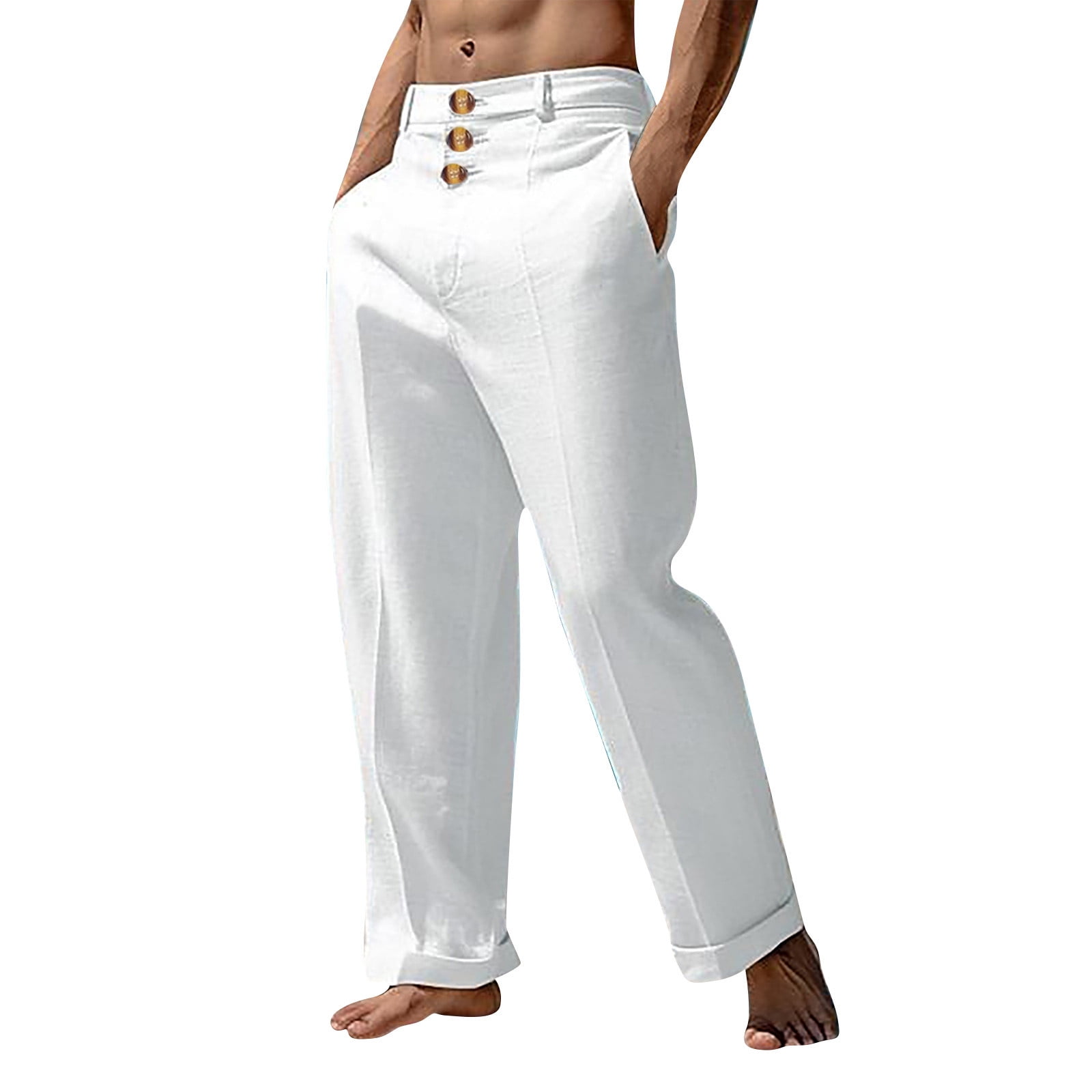 Akklian Linen Pants Mens Harem Pants Fashion Hip Hop Tapered