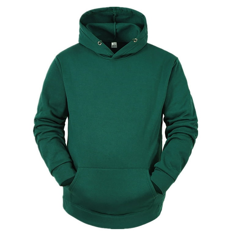 Ovticza Mens Baggy Hoodies Solid Color Long Sleeve Pullover Thin