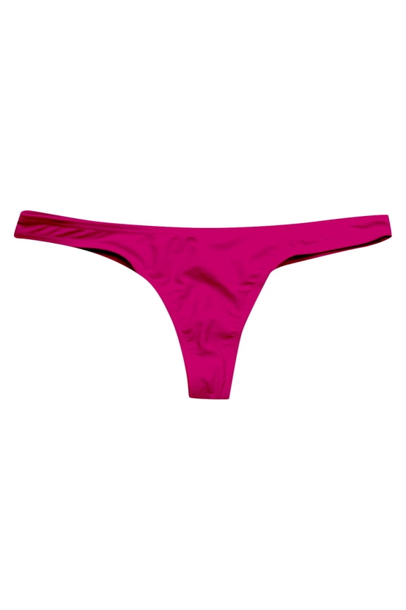 Sport Thong Panties Women Low Rise G-String No Show Bonded Breathable Underwear Hot Pink 5XL