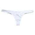 thumbnail image 1 of Ovticza Sport Thong Panties Women Low Rise G-String No Show Bonded Breathable Underwear White 6XL, 1 of 2