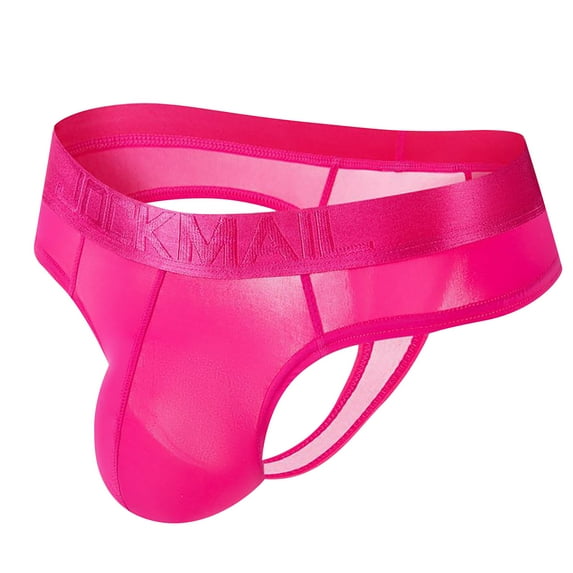 Ovticza Supporters Athletic Briefs for Men Jock Strap Male Jockstrap Underwear Hot Pink 2XL