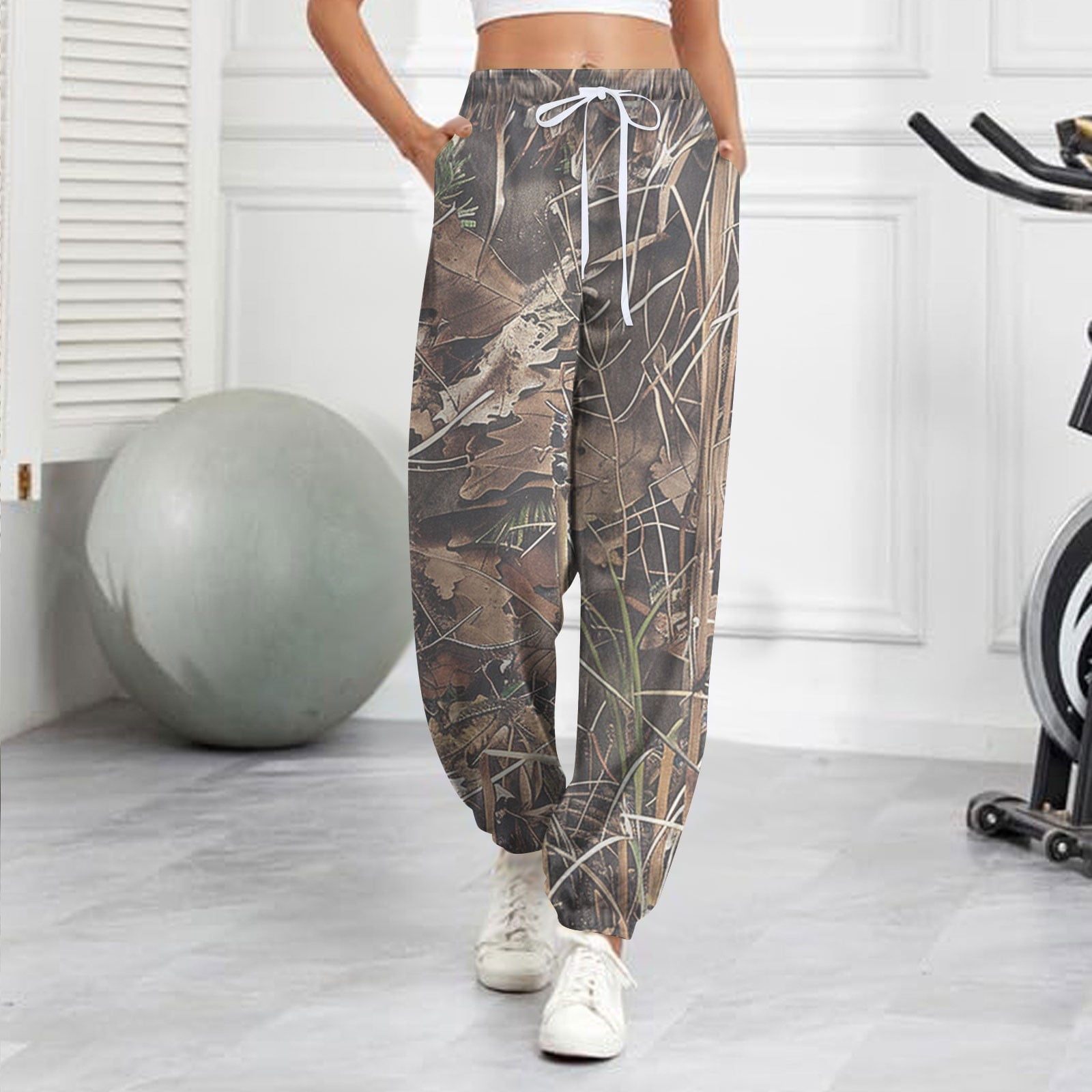 Ovticza Sweatpants for Women Camo High Waist Joggers Workout