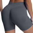 thumbnail image 1 of Ovticza Women Workout Impact Shorts 3.6"/ 4.5"/ 6" Scrunch Butt Lifting Gym Seamless Booty Biker Shorts Dark Gray M, 1 of 5