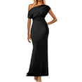 thumbnail image 1 of Ovticza Women's Formal Dress Sexy Elegant Short Sleeve Off Shoulder Bodycon Long Evening Party Wedding Guest Dresses Black S, 1 of 5
