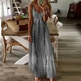 thumbnail image 1 of Ovticza Women's+Formal+Dresses a Line Swing Maxi Sundresses for Women Boho Floral Spaghetti Strap Plus Size Tshirt Dresses for Women Long V Neck Womens Sun Dresses Casual Dark Gray XL, 1 of 5