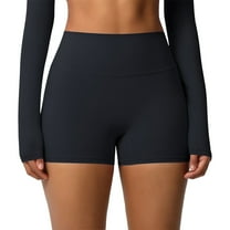 Ovticza Workout Biker Shorts Women - 3"/5"/8" High Waisted Tummy Control Spandex Booty Volleyball Shorts for Yoga Dance Black XL