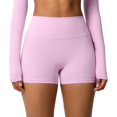 thumbnail image 1 of Ovticza Workout Biker Shorts Women - 3"/5"/8" High Waisted Tummy Control Spandex Booty Volleyball Shorts for Yoga Dance Pink L, 1 of 8