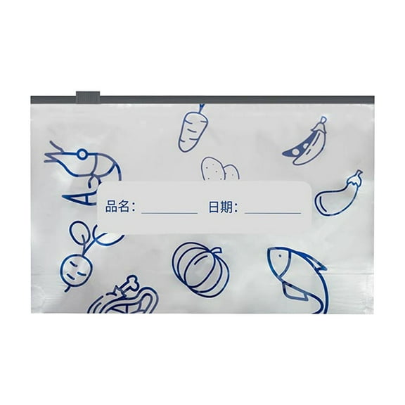 Ovzne 10-Pack Thickened Aluminum Foil Food Bags - Slideway Sealed Storage For Fridge Freezer Vegetables