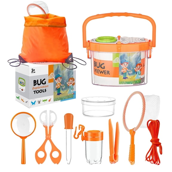Ovzne 11-Piece Explorer Toy Set – Outdoor Science Kit with Magnifying Glass, Bug Catcher Collection Tools