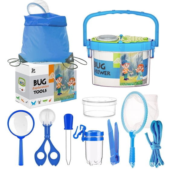 Ovzne 11-Piece Explorer Toy Set – Outdoor Science Kit with Magnifying Glass, Bug Catcher Collection Tools