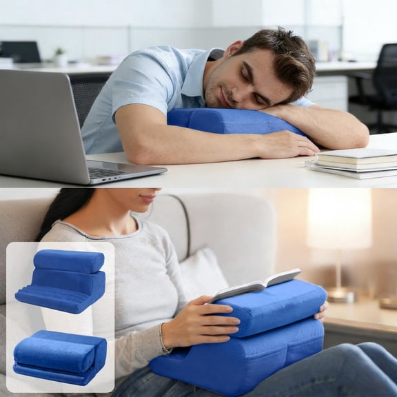 Ovzne 2-in-1 Foldable Reading Pillow, Multi-Angle Phone Tablet Support Pad Father's Day Gift