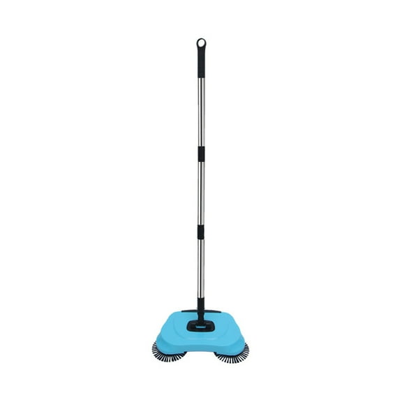 Ovzne 2-in-1 Hand Push Sweeper – Dry Sweeping Wet Mopping Floor Cleaner with Dual Corner Brushes