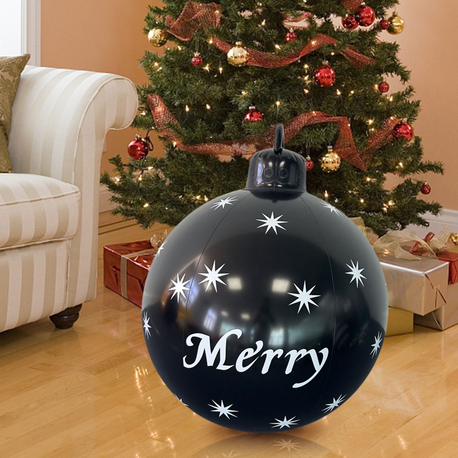 Ovzne 2024 Christmas Decoration Bell Ball 60cm Outdoor Christmas
