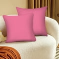 thumbnail image 1 of Ovzne 2Pcs Pillow Covers, 18X18 Inch - Modern Solid Color Cushion Backrest Covers For Outdoor Indoor Use, Sturdy Weather-Resistant Construction, 1 of 6