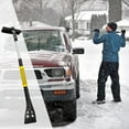 thumbnail image 1 of Ovzne 3-In-1 Retractable Snow Shovel With Ice Scraper Rotating Brush For Car Windshield, 1 of 6