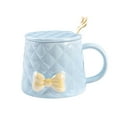 thumbnail image 1 of Ovzne 350 Ml Porcelain Coffee Tea Cup Bowknotknot Coffee Mug Ceramic Cup With Bowknotknot And Handle Cute Mug Product Size: 8 * 7.5Cm, 1 of 5