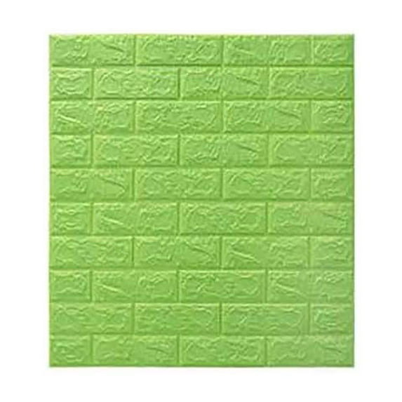 Ovzne 3D Brick Pattern Wall Sticker - 70X77Cm (27.5X30.3In) Self-Adhesive Foam Wallpaper, Collision Design Embossed Wall Panel For Bedroom, Living Room