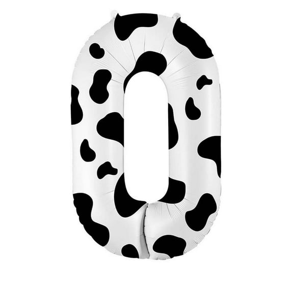 Ovzne 40-Inch Cow Print Number Foil Balloon – Farm-Themed Birthday Decoration For Kids Adults