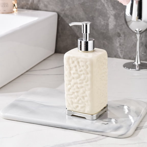 Ovzne 450Ml Hand Sanitizer Dispenser Bottle - Black Plastic Soap Dispenser, Stylish Hand Wash Container For Bathroom, Kitchen, Toilet Office