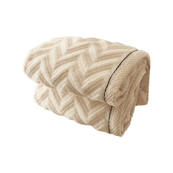 Ovzne 47×78 In Three-Layer Jacquard Blanket – Ultra-Soft,Throw For Bed Sofa