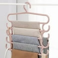 thumbnail image 1 of Ovzne 5-Tier Trouser Rack - Multifunctional Pants Hanger, Closet Hanging Storage For Pants, Belts Ties, 15.15X13.58X0.59In, Plastic, 1 of 6