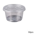 thumbnail image 1 of Ovzne 50PCS Disposable Dessert Cups with Lids – Clear Leak-Proof Pudding Cups for Yogurt, Jelly Parties, 1 of 6