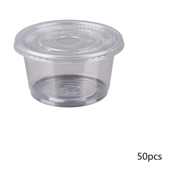 Ovzne 50PCS Disposable Dessert Cups with Lids – Clear Leak-Proof Pudding Cups for Yogurt, Jelly Parties