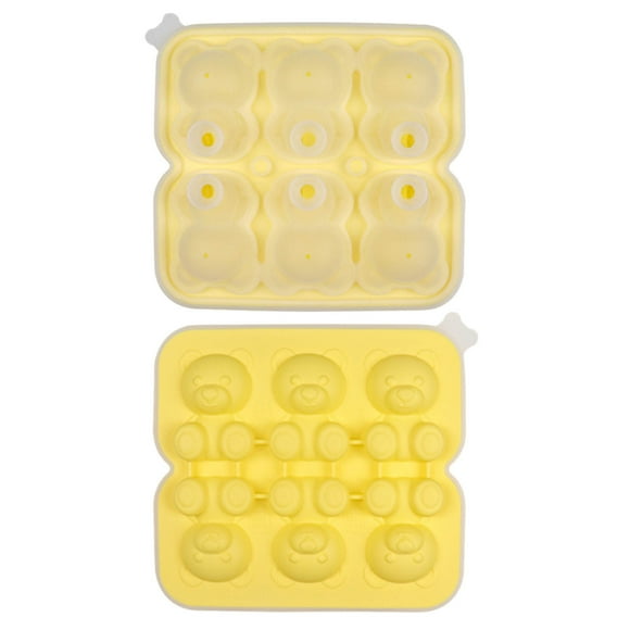 Ovzne 6-Hole Teddy Bear Ice Cube Mold – Silicone Ice Box For Milk Tea, Beverages, Whiskey, Diy Candy/Soap/Candles, Fun Party Gift Accessory