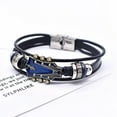 thumbnail image 1 of Ovzne Alloy Music Guitar Leather Bracelet – Wearable Tribute To Musicians, 1 of 2