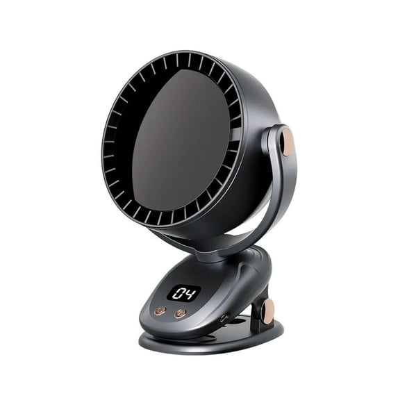 Ovzne Automatic Shaking Head Clip Fan - 231×173×143Mm Bladeless Rechargeable Fan, 6-Speed Wind Adjustment, 3600Mah Battery, Multi-Scenario Clip/Desktop Use, Quiet