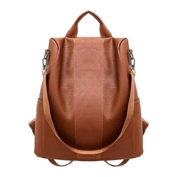 Ovzne Backpack, Fashion Backpack Purse for Women, Leather Backpack for Ladies Anti-theft Satchel Handbags Travel Shoulder Bag Retro College Backpack Brown