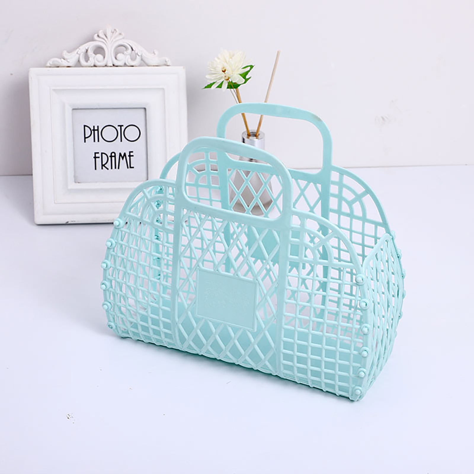 Ovzne Bathroom Hollow Washing Storage Basket Removable Shower Basket ...