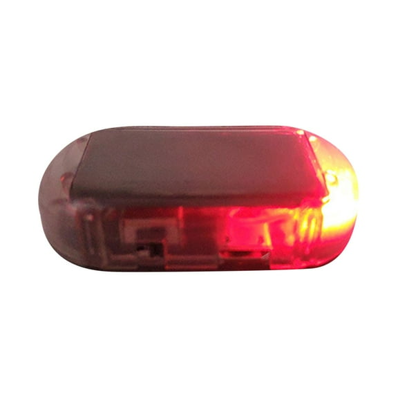 Ovzne Car Fake Alarm Led Light - 5×2.5Cm Anti-Theft Security Warning Light, Red/Blue Blinking Flash, Solar Usb Charging, Abs Material